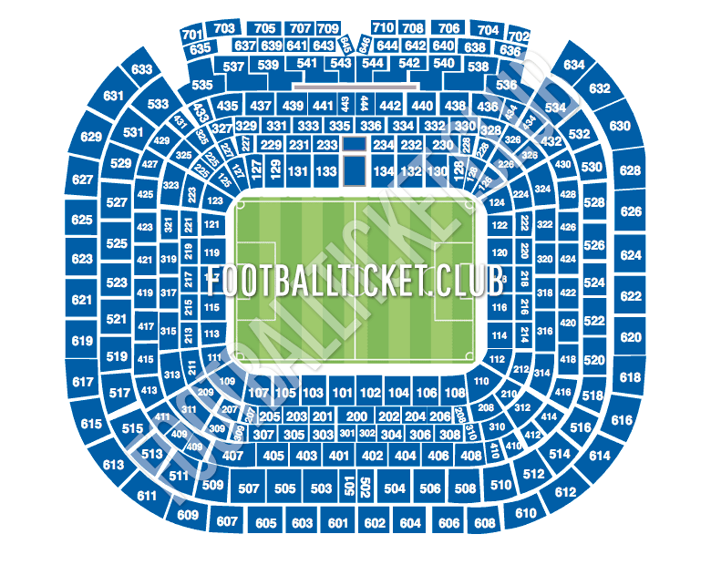 Santiago Bernabéu stadium map