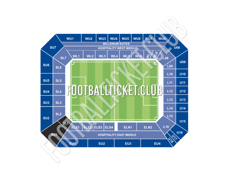Stamford Bridge Stadium map