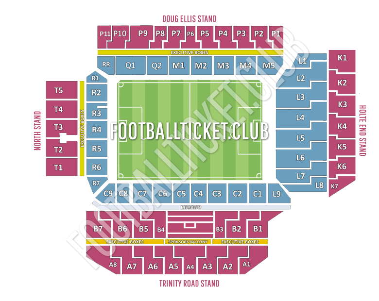 Villa Park Stadium Map