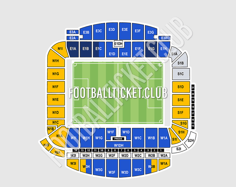 Brighton Amex Stadium category map